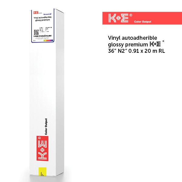 Vinyl Autoadherible Glossy Premium KE  N2  091 X 20 M Rl - KRONALINE