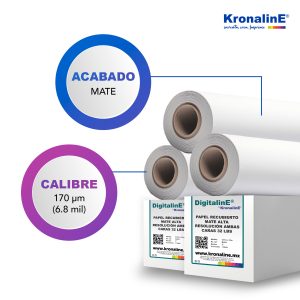 BJ355 PAPEL RECUBIERTO MATE ALTA RESOLUCIÓN UNA CARA 32 lbs N2" 1.07 x30 m RL
