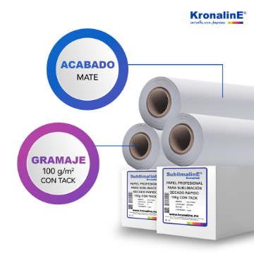 SUTC47 PAPEL PROFESIONAL PARA SUBLIMACION SECADO RAPIDO CON TACK 1.62 x 1000 m RL