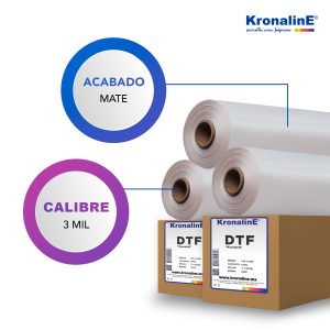 DTF01 PELICULA PROFESIONAL DTF MATE 2 CARAS 3 MIL N3" 0.30 x 50 m RL