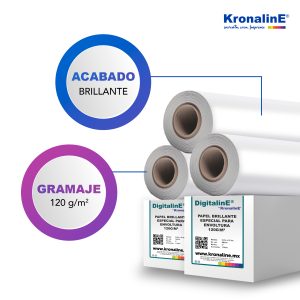 PEV10 PAPEL BRILLANTE ESPECIAL PARA ENVOLTURA 120 g/m2 N3" 0.914 x 76.2 m RL