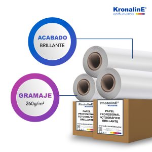 PGL050  PAPEL PROFESIONAL FOTOGRÁFICO BRILLANTE 260g/m² m2