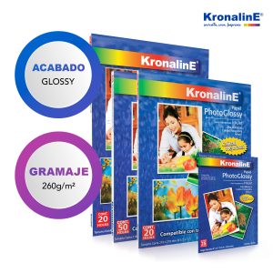 PH345-B Papel Profesional Fotográfico Brillante 260g HOJAS TAMAÑO 0.1016x 0.1524m / (4"x6") Paq. C/1,500 hjs