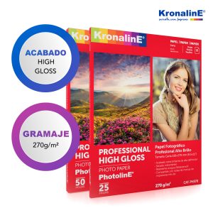 PH371-B Professional Photo Papper High Gloss 10 MIL HOJAS TAMAÑO CARTA 0.216x 0.279m / (8.5"x11") Paq. C/500 hjs