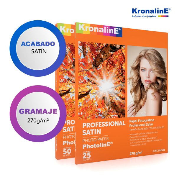 PH385-B  Professional Photo Paper Satin 10 MIL HOJAS TAMAÑO 0.1016x 0.1524m / (4"x6") Paq. C/1,500 hjs
