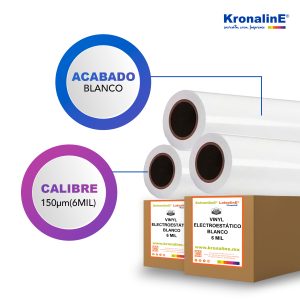 VEB02 VINYL ELECTROESTATICO BLANCO 6 MIL N3" 1.524 x 50 m RL