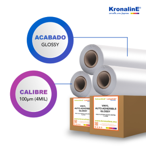 VSGL02 VINYL AUTOADHERIBLE STANDARD GLOSSY 4 MIL N3" 1.27 x 50 m RL