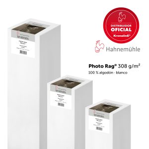 10643270  PAPEL PHOTO RAG (308 gsm, 100% Cotton, white) 24" x 12 m