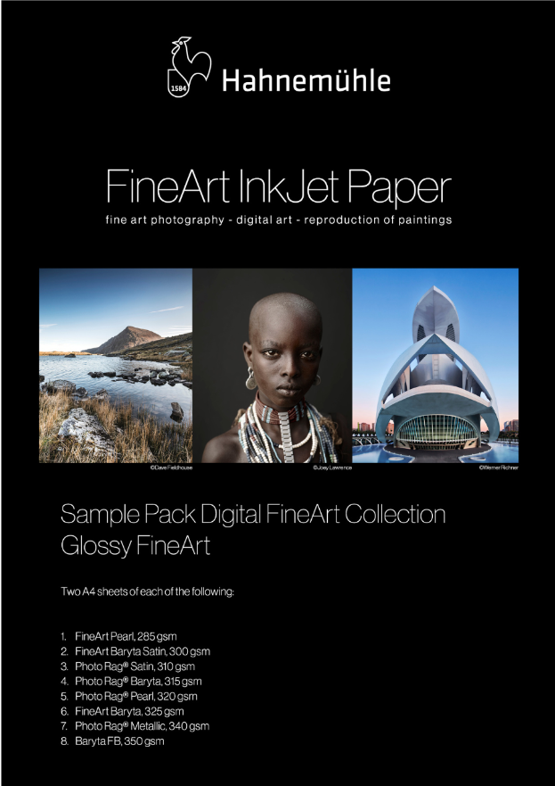 10640308 Hahnemühle Sample Pack Glossy FineArt