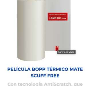 BOPPAS04  Película para laminado térmico BOPP mate SCUFF FREE 32 mic N3” 0.475 x 2000 m RL