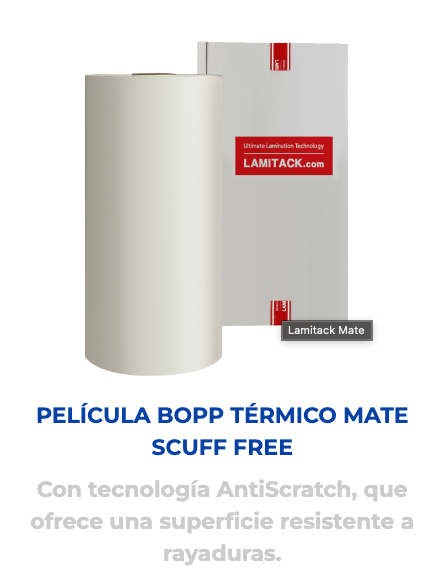BOPPAS07 Película para laminado térmico BOPP mate SCUFF FREE 32 mic N3” 0.61 x 2000 m RL